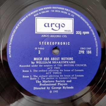 3LP/Coffret William Shakespeare: Much Ado About Nothing