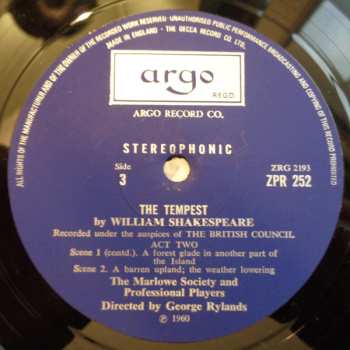 3LP/Coffret William Shakespeare: The Tempest