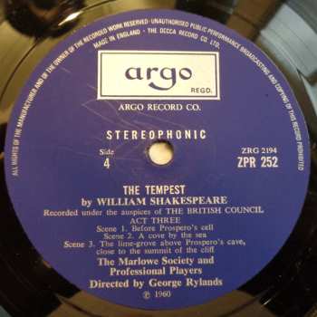 3LP/Coffret William Shakespeare: The Tempest