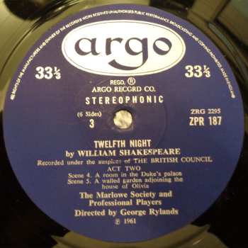 3LP/Coffret William Shakespeare: Twelfth Night