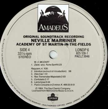 2LP Wolfgang Amadeus Mozart: Amadeus (Original Soundtrack Recording)