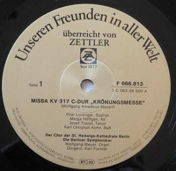 LP Wolfgang Amadeus Mozart: Bauernmesse - Mozart: Krönungsmesse