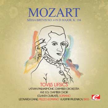 CD Wolfgang Amadeus Mozart: Missa Brevis No. 4 In D Major K. 194