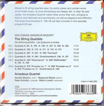 6CD/Coffret Wolfgang Amadeus Mozart: The String Quartets