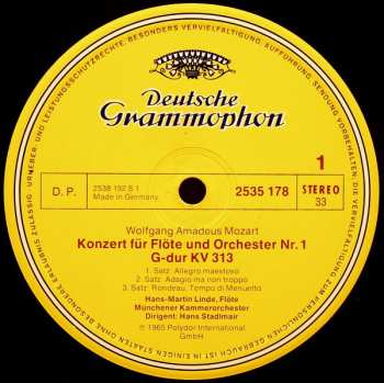 LP Wolfgang Amadeus Mozart: Flötenkonzerte