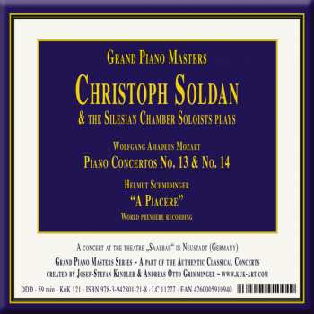 CD Wolfgang Amadeus Mozart: Grand Piano Masters ~ Concertos by Mozart & Schmidinger