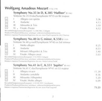 CD Wolfgang Amadeus Mozart: Mozart Symphonies 35 40 41