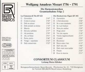 CD Wolfgang Amadeus Mozart: Harmoniemusiken Gesamtaufnahme Folge II - Die Hochzeit des Figaro, La Clemenza di Tito