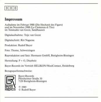 CD Wolfgang Amadeus Mozart: Harmoniemusiken Gesamtaufnahme Folge II - Die Hochzeit des Figaro, La Clemenza di Tito