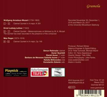 CD Wolfgang Amadeus Mozart: Klarinettequintette
