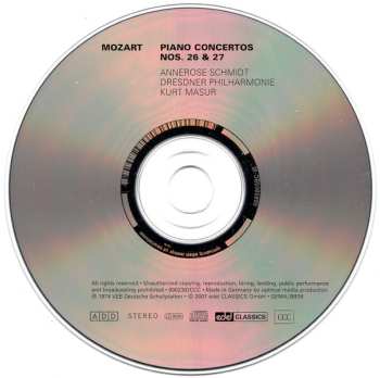 CD Wolfgang Amadeus Mozart: Piano Concertos Nos. 26 & 27