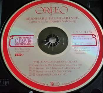 CD Clara Haskil: Konzert Für Zwei Klaviere KV 365 · Konzertarien KV 208 · KV 368 · Symphonie KV 112