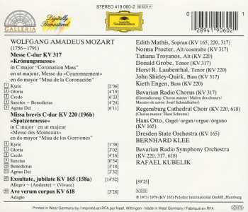 CD Wolfgang Amadeus Mozart: Coronation Mass • Missa Brevis In C Major • Ave Verum Corpus • Exsultate, Jubilate