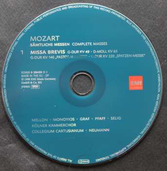 10CD/Coffret Wolfgang Amadeus Mozart: Sämtliche Messen