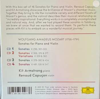 4CD/Coffret Wolfgang Amadeus Mozart: Sonatas For Piano & Violin