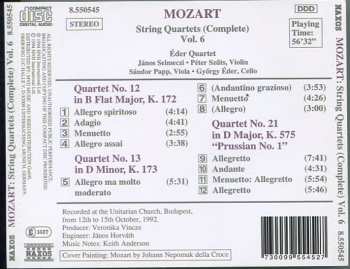 CD Wolfgang Amadeus Mozart: String Quartets (Complete) Vol. 6: K. 172 • K. 173 • K. 575 "Prussian No 1."