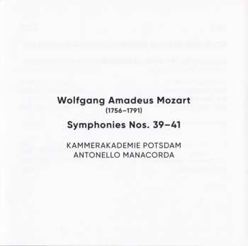 2CD Wolfgang Amadeus Mozart: Symphonies N° 39–41