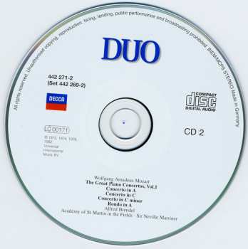 2CD Wolfgang Amadeus Mozart: The Great Piano Concertos Vol. 1