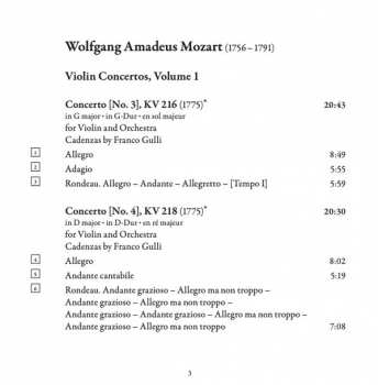 CD Wolfgang Amadeus Mozart: Violin Concertos KV 216 & KV 218 / Violin Sonata KV 304