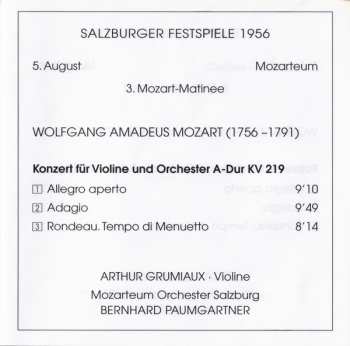 2CD/Coffret Arthur Grumiaux: Violinkonzert A-Dur KV 219