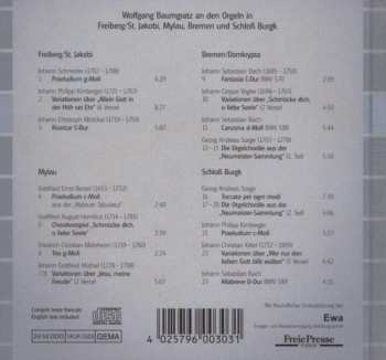 CD Wolfgang Baumgratz: Die Orgeln Von Gottfried Silbermann Vol. 6 (Freiberg/St. Jakobi, Mylau, Bremen, Schloß Burgk)