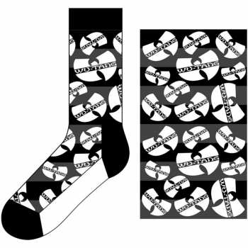 Merch Wu-Tang Clan: Chaussettes à la cheville Logo Wu-tang Clans Monochrome