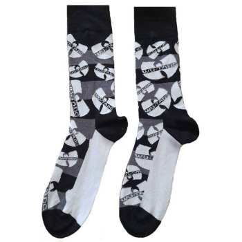 Marchandises Wu-Tang Clan: Wu-tang Clan Unisex Ankle Socks: Logos Monochrome (black) (uk Size 4 - 7) 36 - 42