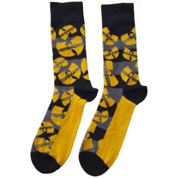 Marchandises Wu-Tang Clan: Wu-tang Clan Unisex Ankle Socks: Logos Yellow (black) (uk Size 4 - 7) 36 - 42