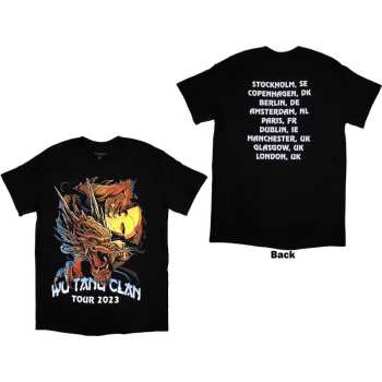 Marchandises Wu-Tang Clan: Wu-tang Clan Unisex T-shirt: Tour '23 Dragon Back Print (back Print & Ex-tour) (small) S