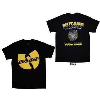 Marchandises Wu-Tang Clan: Wu-tang Clan Unisex T-shirt: Tour '23 Slanted Logo State Of Mind (back Print & Ex-tour) (small) S