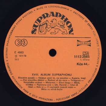 LP Various: XVIII. Album Supraphonu