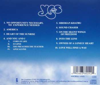 CD Yes: The Best Of Yes 1970 - 1987