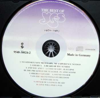 CD Yes: The Best Of Yes 1970 - 1987