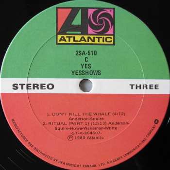 2LP Yes: Yesshows