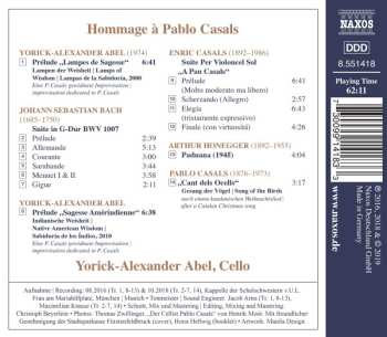CD Johann Sebastian Bach: Hommage À Pablo Casals