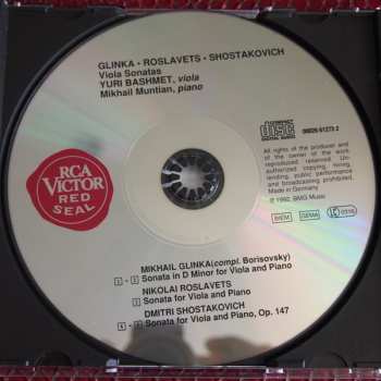 CD Dmitri Shostakovich: Glinka • Roslavets • Shostakovich: Viola Sonatas