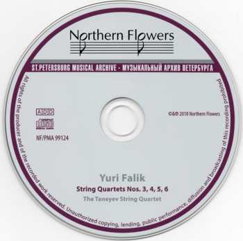 CD Yuri Falik: String Quartets Nos. 3 • 4 • 5 • 6