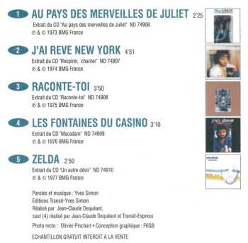 CD Yves Simon: Au Pays Des Merveilles de Juliet - J'ai Rêvé New York