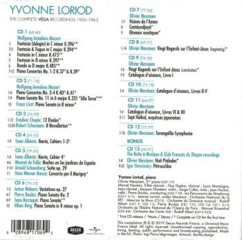 13CD/Coffret Yvonne Loriod: The Complete Véga Recordings 1956-1963