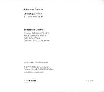 CD Johannes Brahms: Streichquartette Op. 51