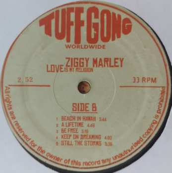 LP Ziggy Marley: Love Is My Religion LTD