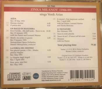 CD Giuseppe Verdi: Zinka Milanov Sings Verdi. Prima Voce