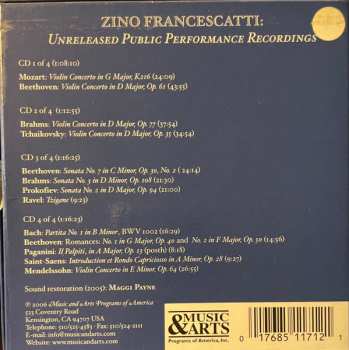 4CD/Coffret Ludwig van Beethoven: Violin Concertos And A Treasury Of Chamber Works All Previoulsy Unissued