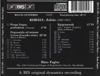 CD Zoltán Kodály: The Complete Organ Music