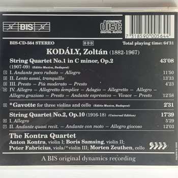CD Zoltán Kodály: String Quartets No.1 & No.2 / Gavotte