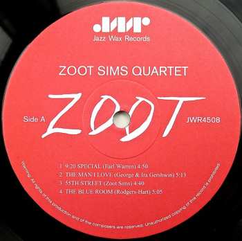LP Zoot Sims Quartet: Zoot LTD